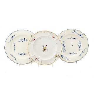 Three Continental soft paste plates