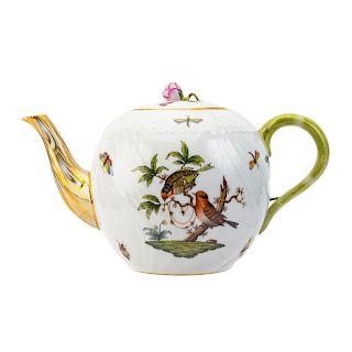 Herend porcelain globular teapot