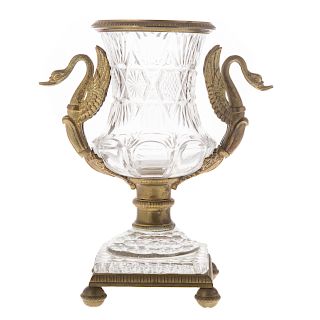Baccarat bronze-mounted crystal urn