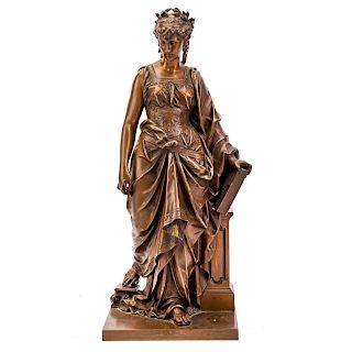Eutrope Bouret. Clio, Muse of History bronze