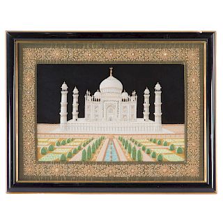 Indian stumpwork Taj Mahal picture