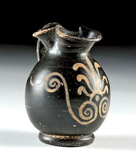 Miniature Greek Pottery Xenon Ware Trefoil Oinochoe