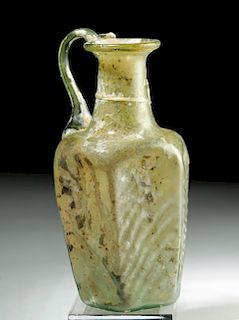 Late Roman Glass Pitcher with Molded Body