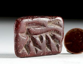 Large Bactrian Red Stone Bead Stamp