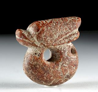 Chinese Red Jade Amulet of a Mythical Beast