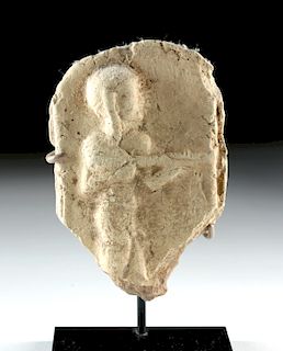 Mesopotamian Molded Pottery Panel w/ Male Figure