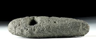 European Bronze Age Pecked Stone Boat Axe Head