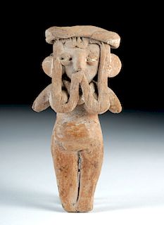 Michoacan Pottery Standing Pretty Lady Figure