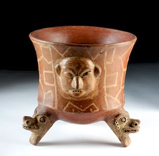 Rare / Large Nicoya Pottery Tripod - Maya Influence