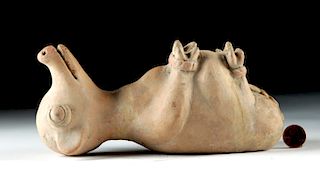 Recuay Pottery Whistle Vessel - Trussed Dog