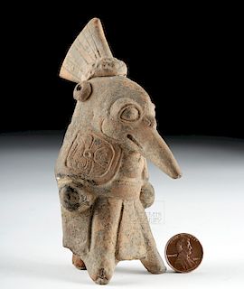 Veracruz Terracotta Anthropomorphic Bird Whistle