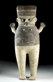 Tall Chancay Pottery Standing Cuchimilco - Female