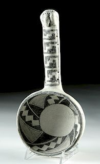 Ancient Anasazi Pottery Black-on-White Ladle