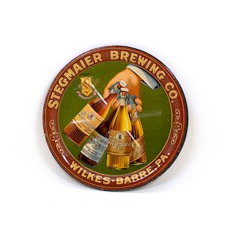 Stegmaier Brewing Bottles in Hand Tip Tray
