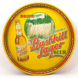 Bushkill Lager Advertising Beer Tray