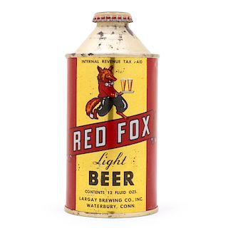 Red Fox Light Beer 180-30 Cone Top Can