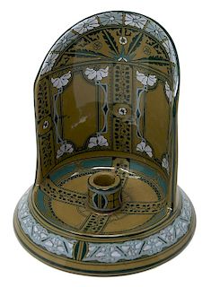Buffalo Pottery Emerald Deldare Chamberstick