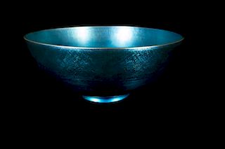 Steuben Blue Aurene Bowl No. 2852