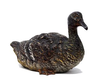 Cold Painted Vienna Bronze Goose