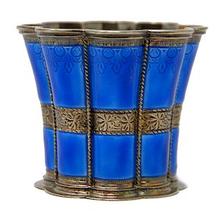 A. Michelsen Enameled Sterling Silver Cup