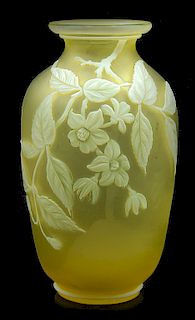Thomas Webb and Sons Cameo Glass Vase