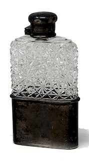 Cut Glass Sterling Silver Tiffany Co. Flask