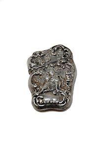 Sterling Silver Match Safe With Cupids