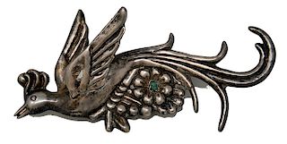 Juarez Prieto Mexico Sterling Silver Parrot Bird Pin