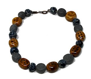 Modernist Earth Stones Necklace