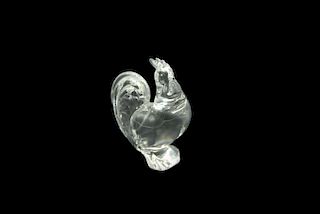 Baccarat Glass Rooster Sculpture