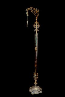 Ornate 1920'S Cold Painted Floor Lamp
