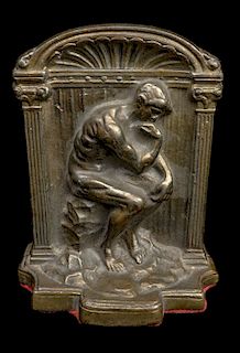 The Thinker Cast Iron Bookends