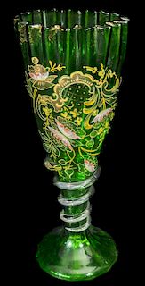 Bacarrat Art Glass Snake Vase
