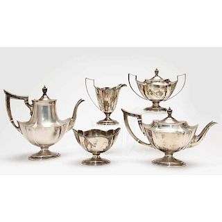 Gorham "Plymouth" Sterling Silver Tea & Coffee Service