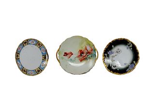 3 Noritake Limoges Decorated Plates