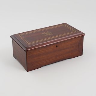 Small Mahogany and Parcel-Gilt Cylinder Music Box