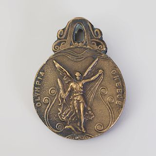 Brass Olympic Medallion Form Letter Clip 