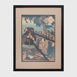 Japanese School: Three Framed Prints