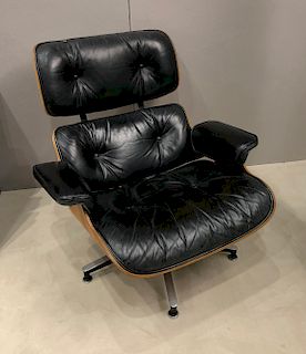 Herman Miller Navy Blue Leather Chair