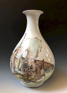  CHINESE ANTIQUE PORCELAIN VASE,  SIGNED BY XIU HUANZHANG