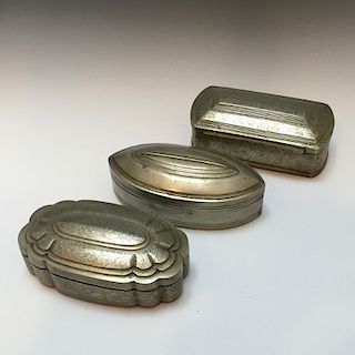 THREE OLD CHINESE NICKEL BOXES