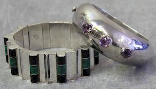 JEWELRY. Two Mexican Sterling Bracelets.