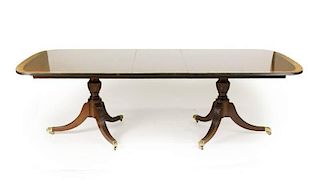 Henkel Harris Mahogany Twin Pedestal Dining Table