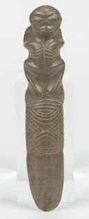 Taino Anthropo-zoomorphic Vomit Stick (1000-1500 CE)