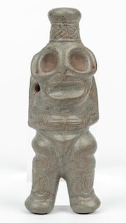 Impressive Large Taino Standing Anthropic Cohoba Snuffer (1000-1500 CE)