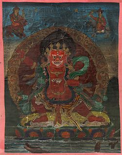 Old Tibetan Buddhist Thangka