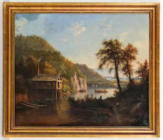 Antique American 19th c. Landscape Painting
