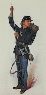 Charles Brinton Cox (1864-1905) "Soldier with Rifle"