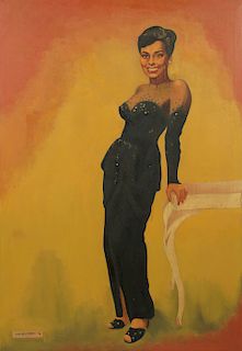 Charles L. Smith 1946 painting "Lena Horne"