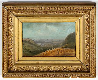 American School (19th century) Landscape Oil Painting